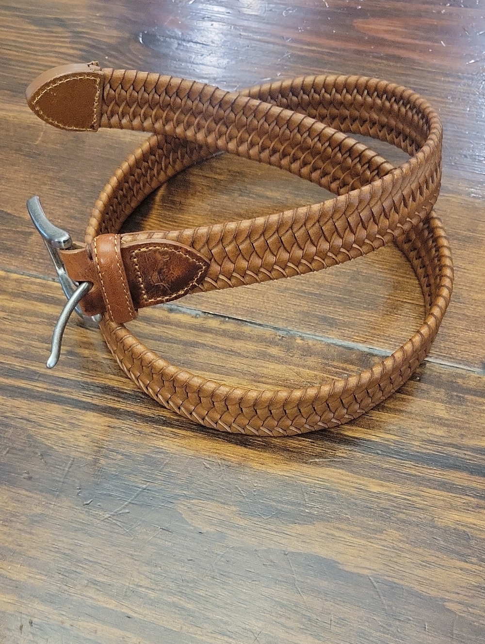 Tommy Bahama Braided Leather Belt - Brown